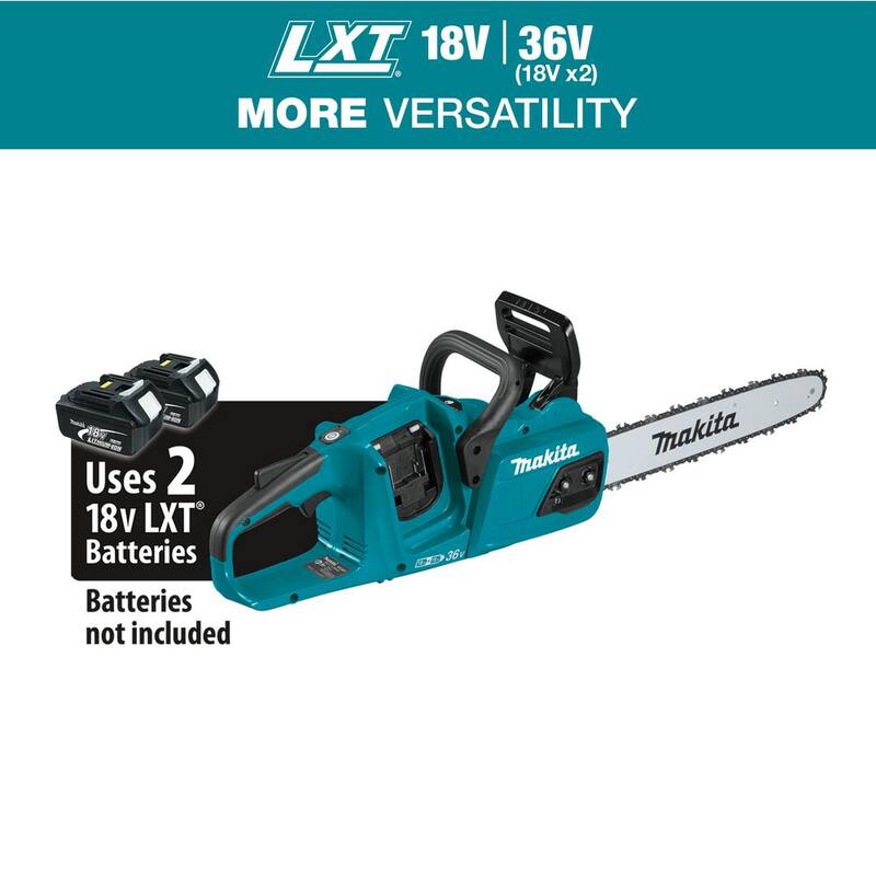 Makita LXT 14 pulgadas 18V X2 (36V) Sierra de cadena con batería de iones de litio sin escobillas (Herramienta solamente) - XCU07Z