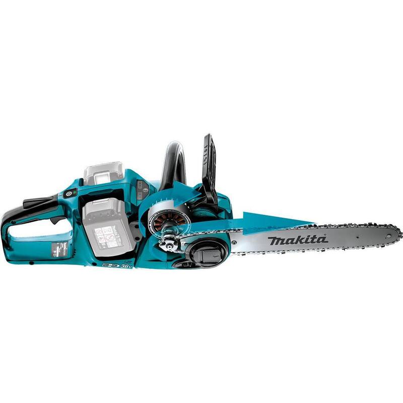 Makita LXT 14 pulgadas 18V X2 (36V) Sierra de cadena con batería de iones de litio sin escobillas (Herramienta solamente) - XCU07Z