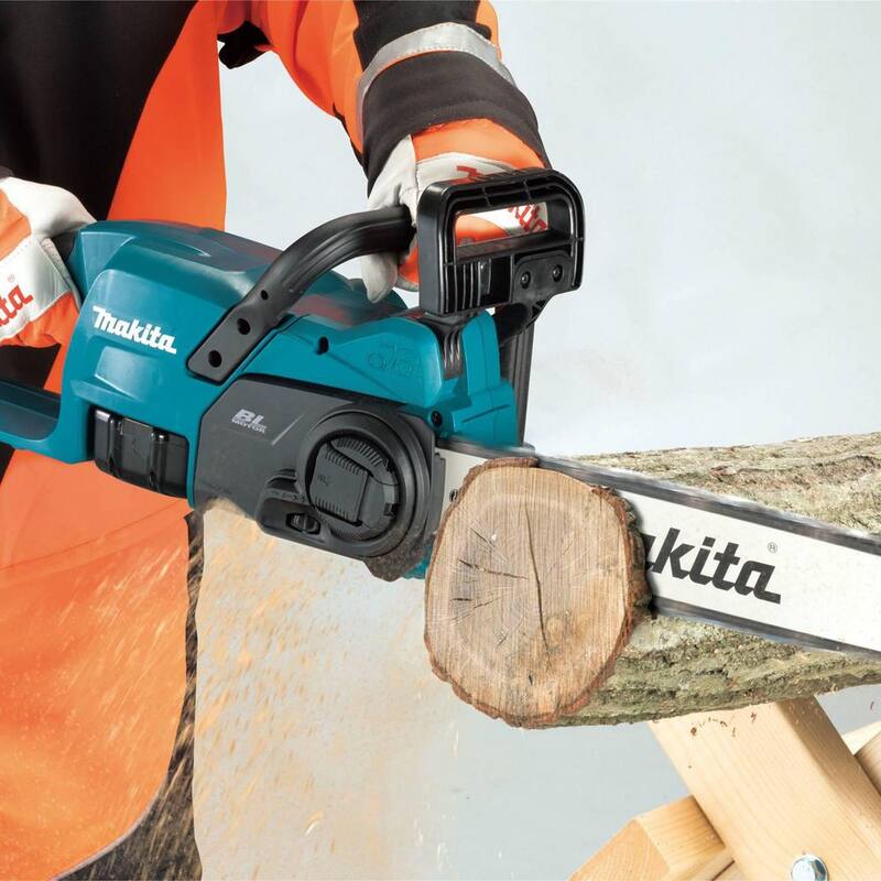 Kit de motosierra eléctrica inalámbrica Makita LXT de 14 pulgadas y 18V con batería de iones de litio sin escobillas (4.0 Ah) - XCU11SM1