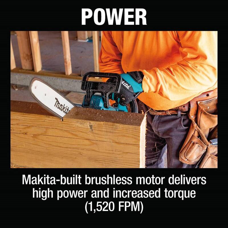 Kit de motosierra eléctrica inalámbrica Makita LXT de 14 pulgadas y 18V con batería de iones de litio sin escobillas (4.0 Ah) - XCU11SM1