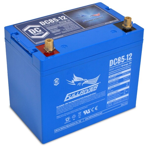 Fullriver 12V 85Ah 510 CCA Deep Cycle AGM Battery Group 24 - DC85-12
