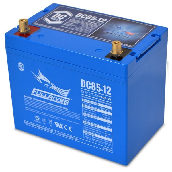 Fullriver 12V 85Ah 510 CCA Deep Cycle AGM Battery Group 24 - DC85-12