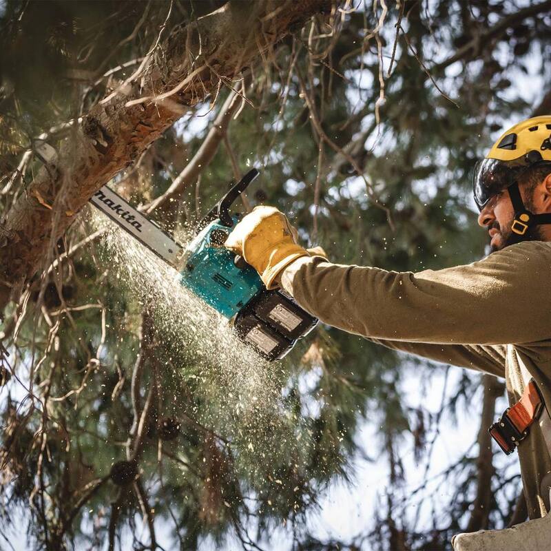 Makita LXT 16 pulgadas 18V X2 (36V) Sierra de Cadena con Mango Superior a Batería de Iones de Litio sin Escobillas Kit (5.0Ah) - XCU09PT