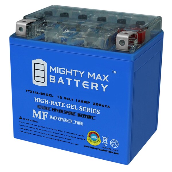Mighty Max Battery YTX14L-BS GEL Replacement Battery for Motobatt MBYZ16HD - MAX3948927