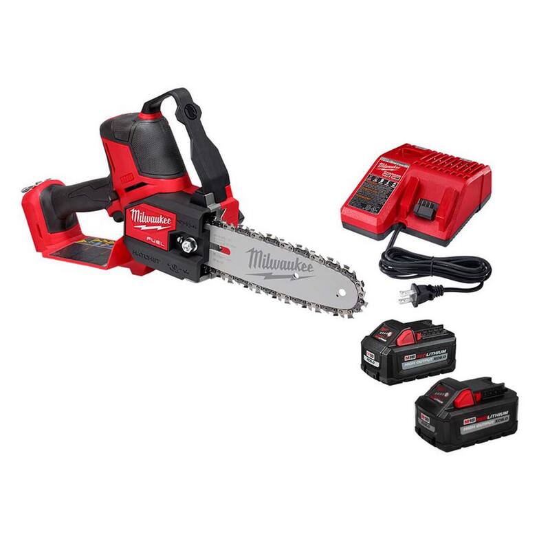Milwaukee M18 FUEL 8 in. 18V Lithium-Ion Brushless HATCHET Pruning Saw Kit con Batería de 8.0 Ah y 6.0 Ah, Cargador - 3004-21P-48-11-1880