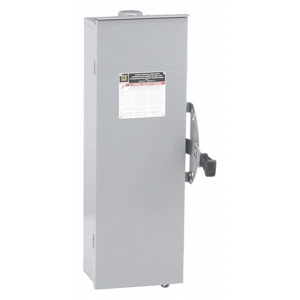 Interruptor de seguridad cuadrado D, sin fusible, resistente, 240V CA, 3PDT, 100 A, NEMA 3R - DTU323RB