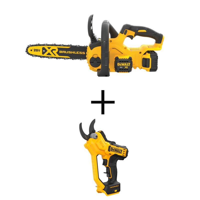 Kit de motosierra y podadora sin escobillas con batería DEWALT 20V MAX de 12 in. con (1) batería de 5.0 Ah y cargador - DCCS620P1WR320B