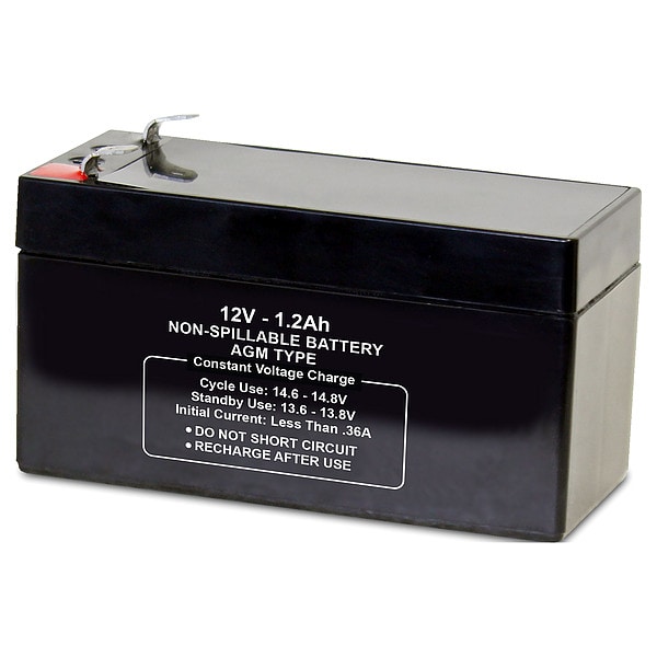 Zoro Select Battery, Sealed Lead Acid, 1.2Ah, Faston - 2UKG9