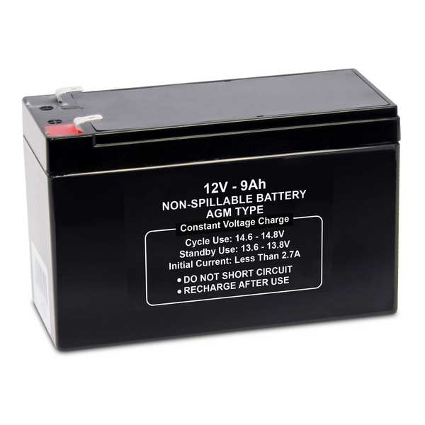 Zoro Select Sealed Lead Acid Battery, 12V, 9Ah, AGM - 47039