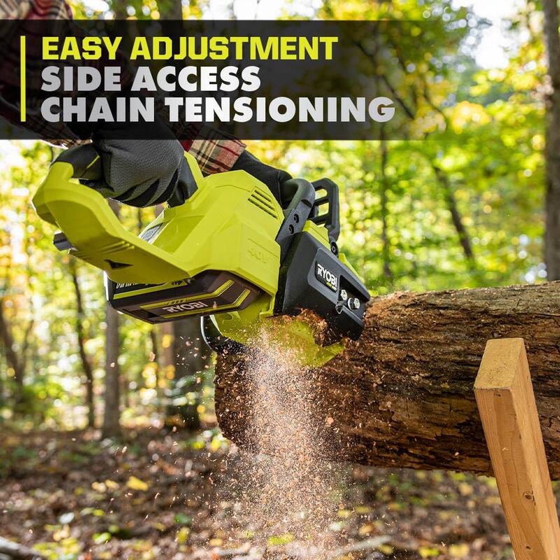 Motosierra a batería RYOBI 40V HP Brushless de 14 pulgadas con (2) baterías de 4.0 Ah y cargador - RY405100-2B