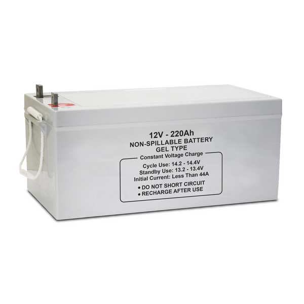 Zoro Select Sealed Lead Acid Battery, 12V, 250Ah, GEL - 47048