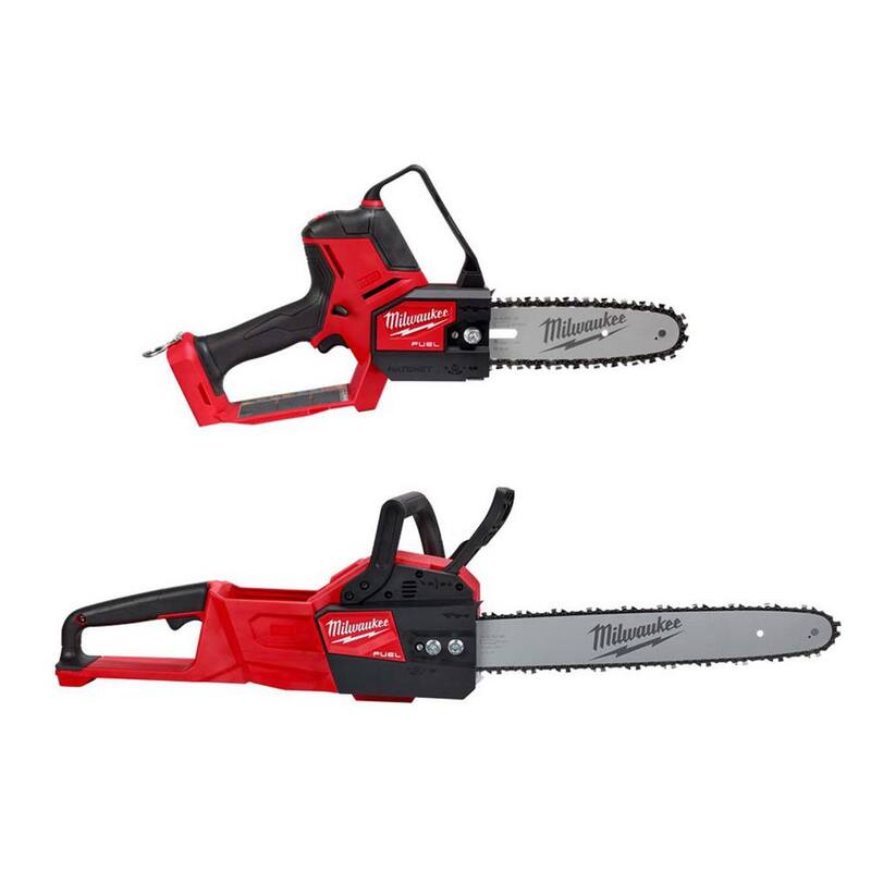 HACHA eléctrica sin escobillas de batería de iones de litio de 18V Milwaukee M18 FUEL 8 pulgadas con M18 FUEL 16 pulgadas Chainsaw (2 herramientas) - 3004-20-2727-20
