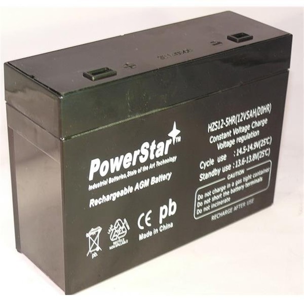 Powerstar PowerStar HZS12-5-17 12V; 5.1Ah Hc1221W Replaces Hc1217W Battery - 21 Watts - HZS12-5-17