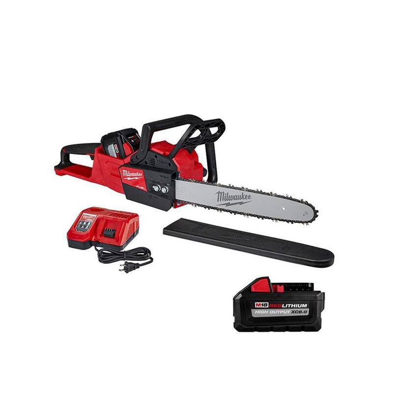 Si tuviéramos que traducir el título a español, sería: 
Milwaukee M18 FUEL 16 in. 18V Lithium-Ion Brushless Battery Chainsaw Kit with 12Ah & 8Ah Batteries - 2727-21HD-48-11-1880