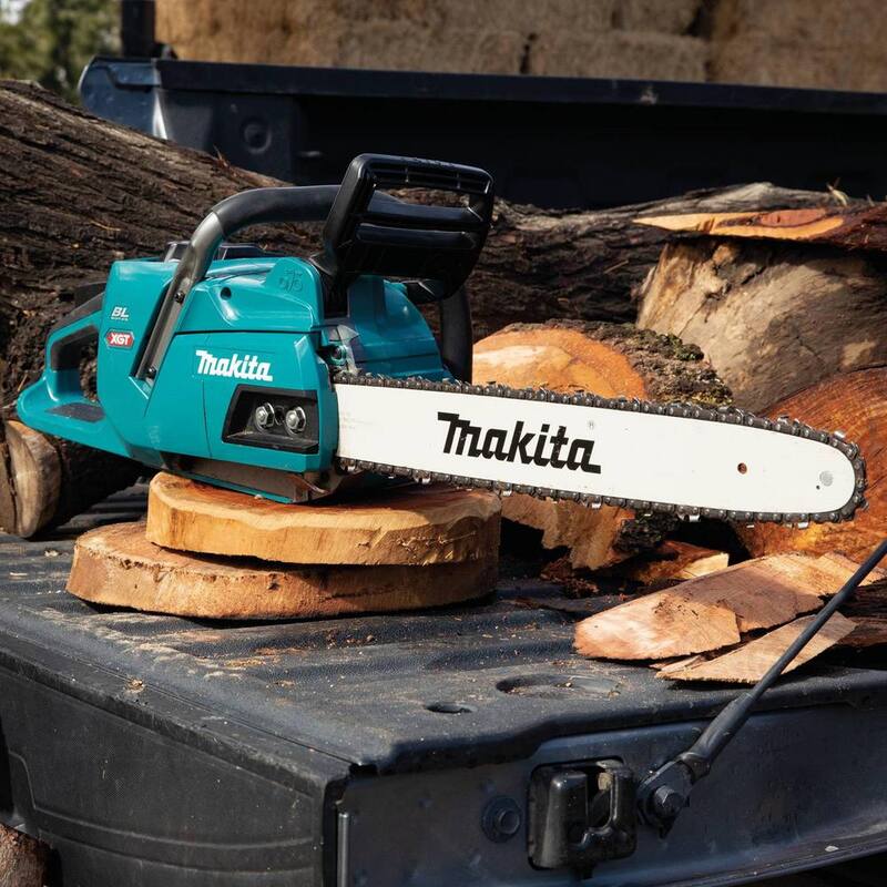 Makita XGT 18 pulgadas 40V max Kit de motosierra eléctrica con batería sin escobillas (5.0Ah) - GCU04T1