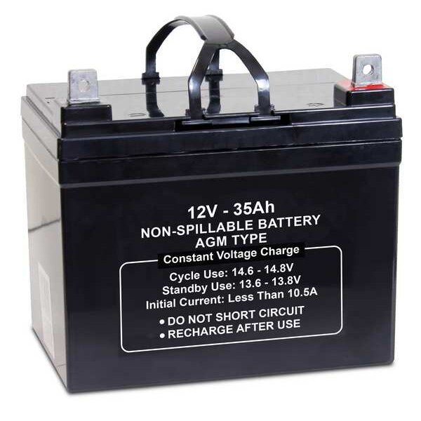 Zoro Select Sealed Lead Acid Battery, 12V, 35Ah, AGM - 47042