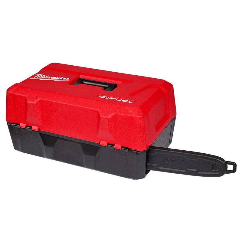 Milwaukee M18 FUEL 14 in. Sierra de cadena inalámbrica con mango superior de 18V de litio ionizado sin escobillas con cadena de sierra con mango superior de 14 in. y estuche - 2826-20T-49-16-2744-49-16-2746