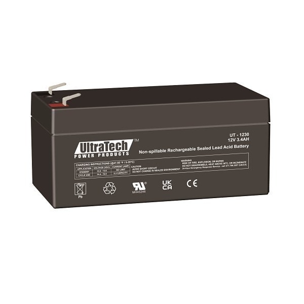 Ultratech 12V 3.4AH SLA BATTERY F1 - IM-1230F1