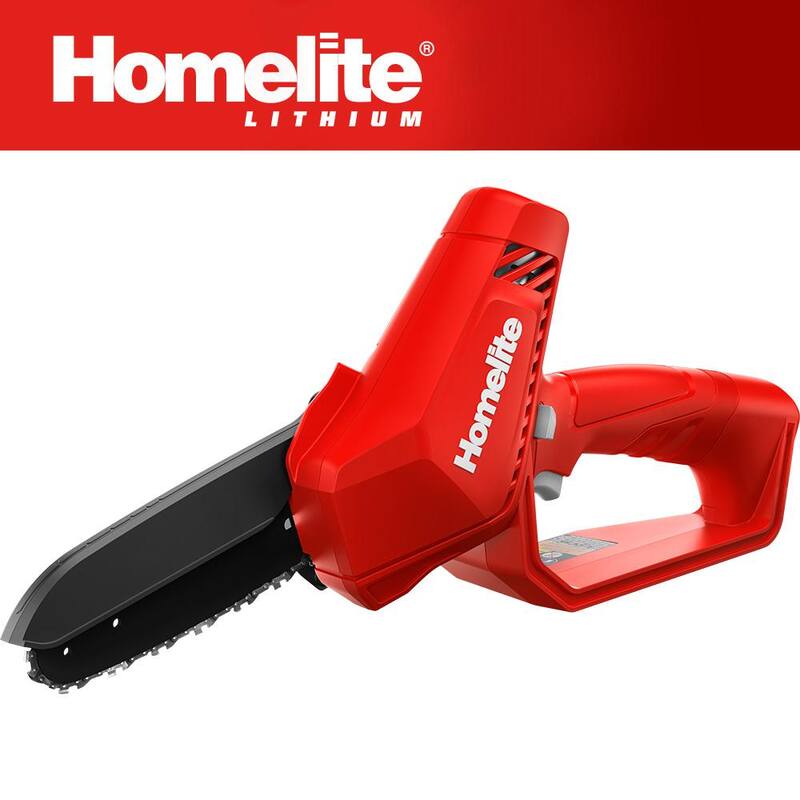 Homelite 12 V Litio 6 pulgadas Podadora Mini Motosierra con batería interna de 2.5 Ah y cargador - HOMCS10