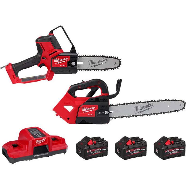Milwaukee M18 FUEL 18V Brushless 8 in. HATCHET Pruning Saw Top Handle Chainsaw, (3) FORGE 8.0 Ah Battery, Dual Bay Super Charger - 3004-20-2826-20T-48-59-1881SC-48111881X2

Hacha podadora de poda con sierra de cadena de mango superior sin escobillas Milwaukee M18 FUEL 18V de 8 pulgadas, (3) baterías FORGE de 8.0 Ah, cargador súper doble bay - 3004-20-2826-20T-48-59-1881SC-48111881X2.