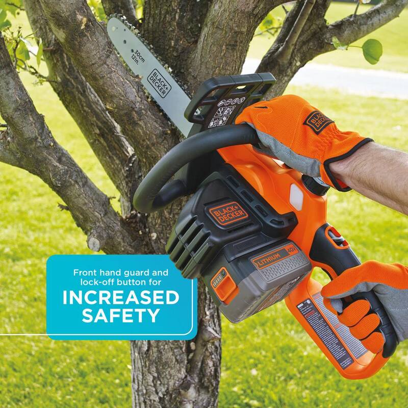 Kit de motosierra con batería BLACK+DECKER de 40 V MAX de 10 pulgadas con (1) batería de 2 Ah y cargador - LCS1240