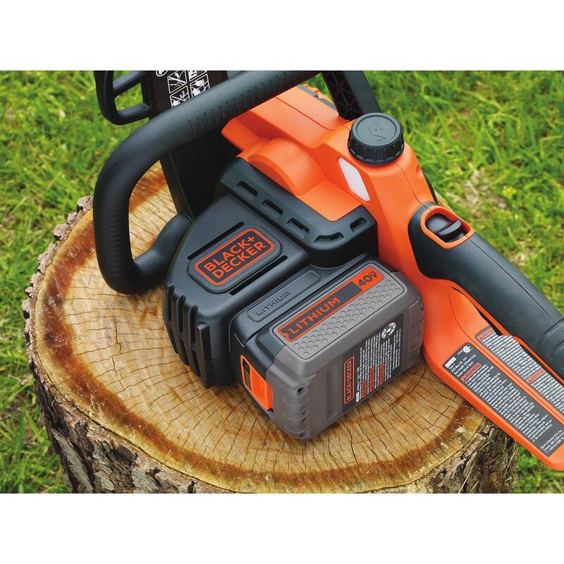 Kit de motosierra con batería BLACK+DECKER de 40 V MAX de 10 pulgadas con (1) batería de 2 Ah y cargador - LCS1240