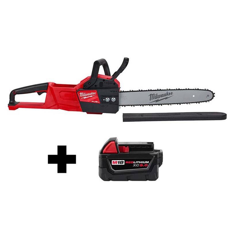 Motosierra Milwaukee M18 FUEL 18V de ion de litio sin escobillas de 16 pulgadas con batería M18 5.0Ah - 2727-20-48-11-1850