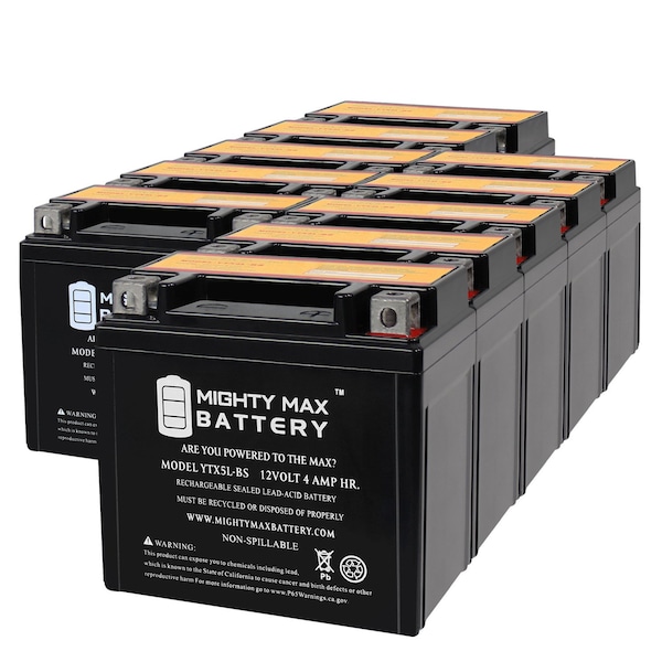 Mighty Max Battery 12V 4Ah Replacement Battery Compatible with Ering Speedy 50 4T 06-07 - 10PK - MAX3994841