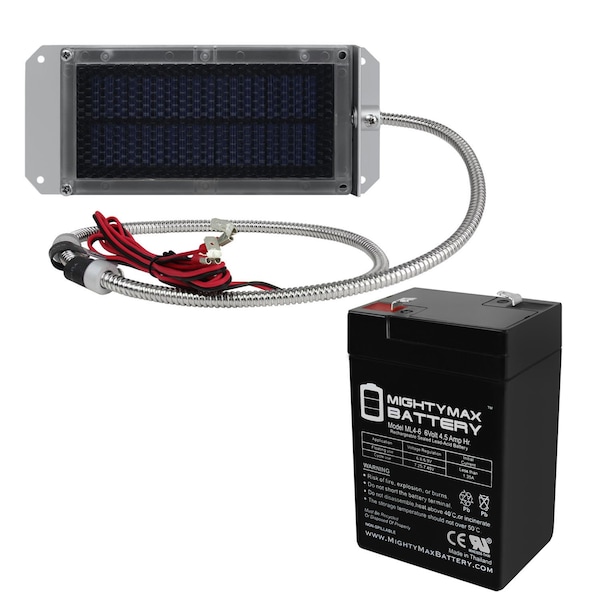 Mighty Max Battery 6V 4.5AH Battery Replaces Wagan Solar Powered 8533 With 6V Solar Panel - MAX3891267