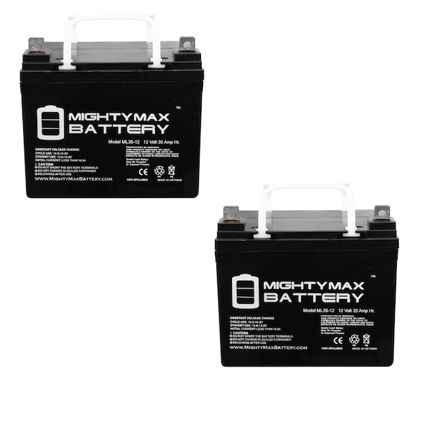 Mighty Max Battery 12V 35AH SLA Battery Replacement for Exide PV-U1 - 2 Pack - ML35-12MP2569155161105268