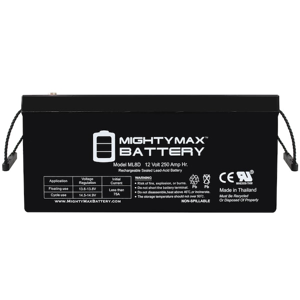 Mighty Max Battery 12V 250Ah SLA Battery for DTW-150 Winch Skagit Products Road Equipment - MAX3488294