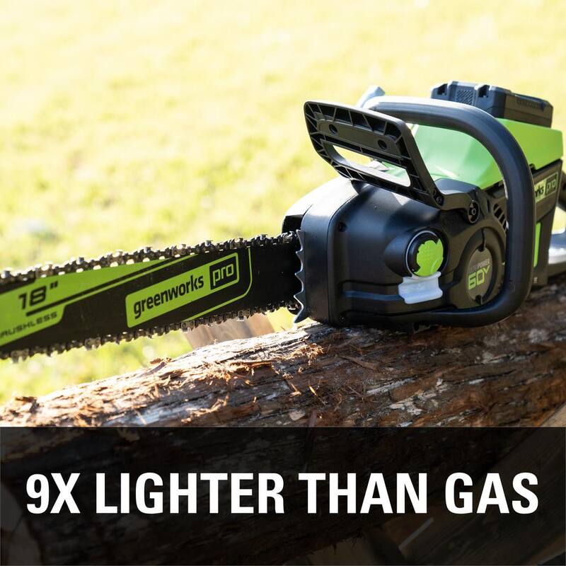 GREENWORKS PRO 18 in. 60-Volt Motosierra con Batería (Herramienta Solamente) - CS60L03