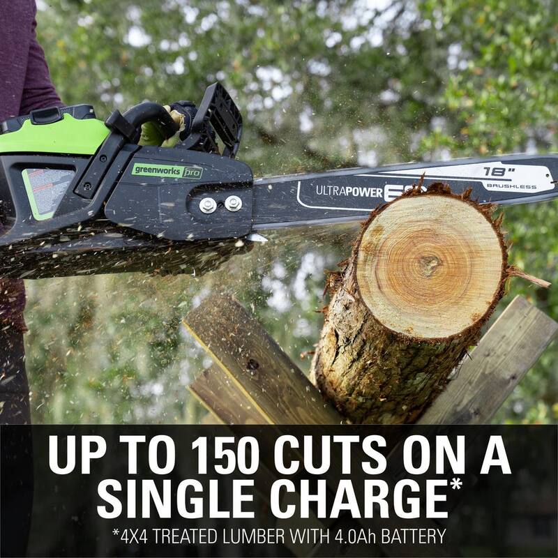 GREENWORKS PRO 18 in. 60-Volt Motosierra con Batería (Herramienta Solamente) - CS60L03