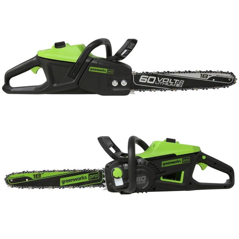 GREENWORKS PRO 18 in. 60-Volt Motosierra con Batería (Herramienta Solamente) - CS60L03