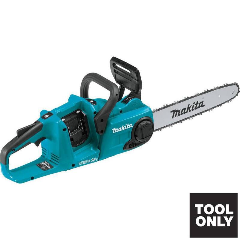 Makita LXT 14 pulgadas 18V X2 (36V) Sierra de cadena con mango trasero a batería de iones de litio sin escobillas (Solo herramienta) - XCU03Z