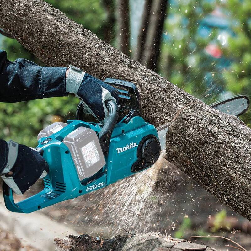 Makita LXT 14 pulgadas 18V X2 (36V) Sierra de cadena con mango trasero a batería de iones de litio sin escobillas (Solo herramienta) - XCU03Z