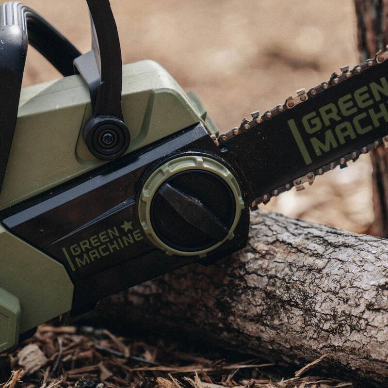 Máquina Verde 62V Brushless 16 pulgadas Sierra de Cadena con sistema de auto-tensión, inicio fácil con gatillo y batería de 4 Ah y cargador - GMCS6200