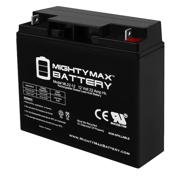 Mighty Max Battery 12V 22AH Battery for Champion Generator 9000/7000 - MAX3532877