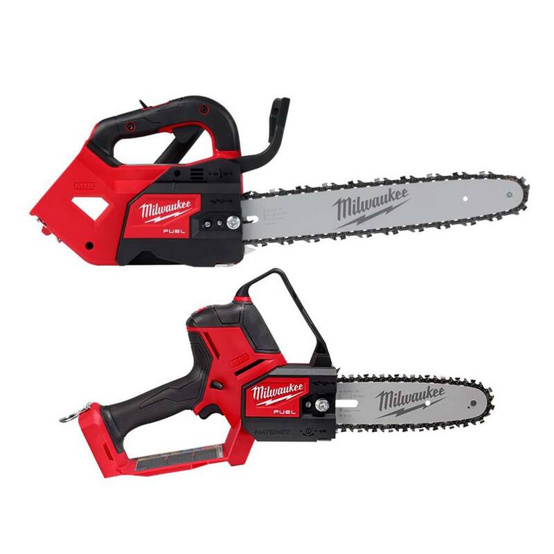 Milwaukee M18 FUEL 14 in. Top Handle 18V Lithium-Ion Brushless Cordless Chainsaw & M18 FUEL 8 in. HATCHET Pruing Saw (2-Tool) - 2826-20T-3004-20

Si ningún desatino con la marca, la traducción al español sería:

Sierra de cadena inalámbrica Milwaukee M18 FUEL 18V de 14 pulgadas con empuñadura superior y sierra de poda HATCHET M18 FUEL de 8 pulgadas (paquete de 2 herramientas) - 2826-20T-3004-20.