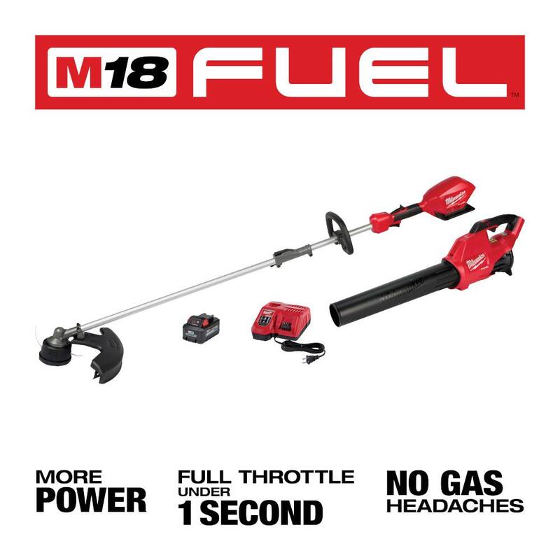 Kit combinado de motosierra y recortadora/sopladora inalámbricas con batería de 18V de iones de litio sin escobillas con manija superior de 14 pulgadas Milwaukee M18 FUEL (3 herramientas) - 2826-20T-3000-21