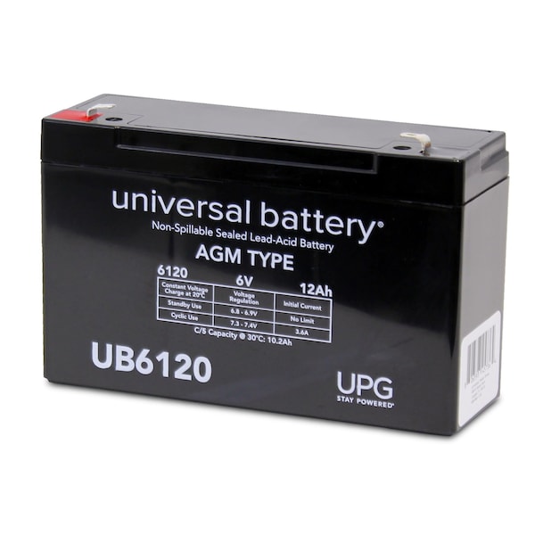 Upg Sealed Lead-Acid Battery, 6V, Lead Acid Chemistry - D5736