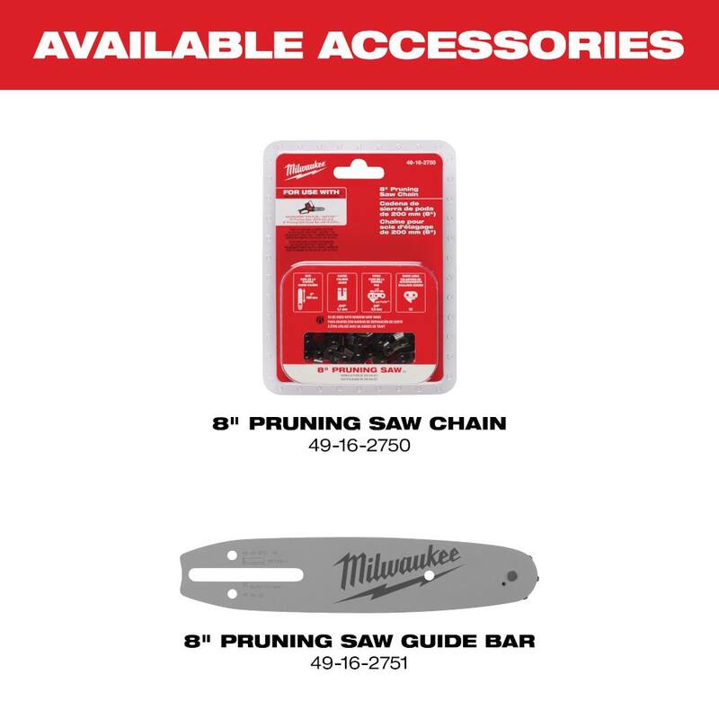 Herramienta de poda HATCHET sin escobillas de 18 V Milwaukee M18 FUEL con sierra de poda de mango superior de 14 pulgadas M18 FUEL, (1) batería M18 FORGE de 8.0 Ah - 3004-20-2826-20T-48-11-1881.