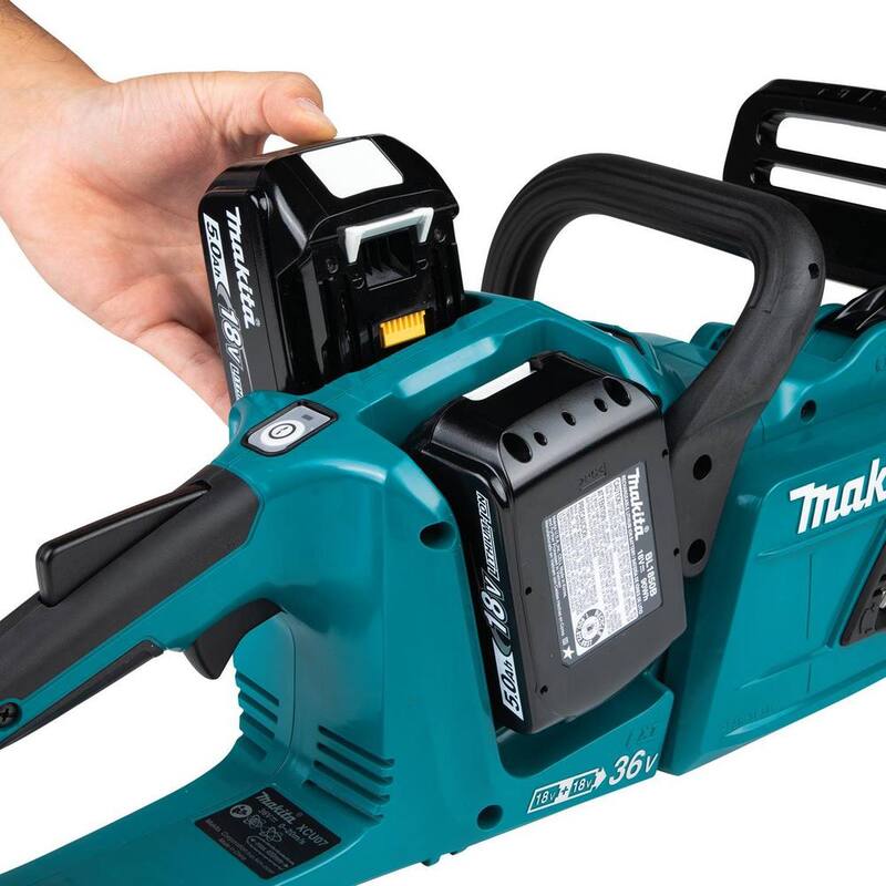 Kit de sierra de cadena con batería de ion de litio sin escobillas Makita LXT de 14 pulgadas y 18V X2 (36V) (5.0Ah) - XCU07PT