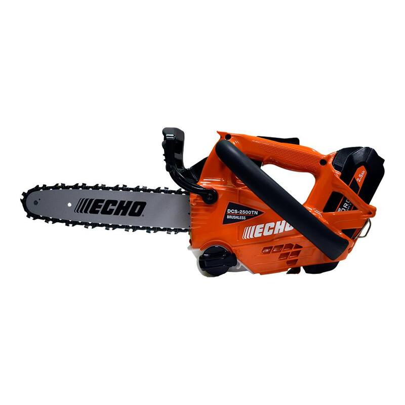 ECHO eFORCE 12 pulgadas 56V Serie X Motosierra de batería inalámbrica con mango superior con cadena SpeedCut Nano 80TXL y batería de 2.5Ah y cargador - DCS-2500TN-12R1
