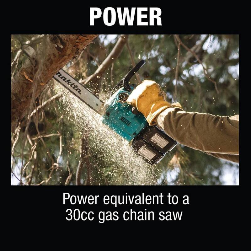 Sierra de cadena sin escobillas para batería de iones de litio Makita LXT de 16 pulgadas 18V X2 (36V) con mango superior (herramienta solamente) - XCU09Z