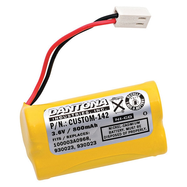 Dantona Battery 3.6 Volt Nickel Cadmium Dantona Emergency Lighting Battery - CUSTOM-142