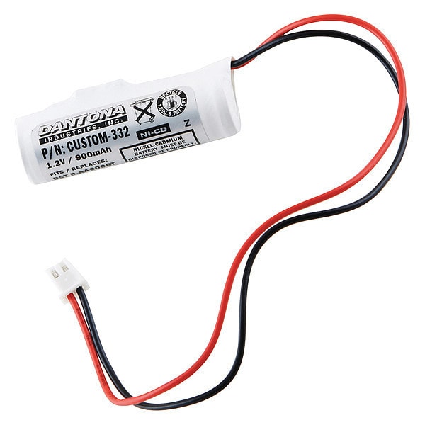 Dantona Dantona Battery - For Emergency Lighting - Battery Rechargeable - AA - 900 mAh - 1.2 V DC - 1-/ Pack - CUSTOM-332