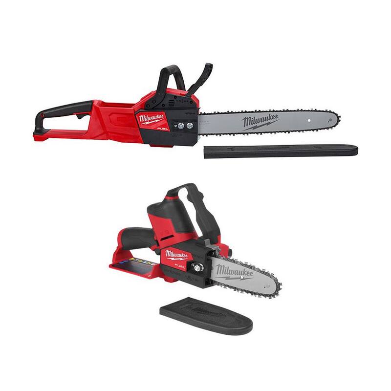 Milwaukee M18 FUEL 18V Litio Ión sin Escobillas Batería 16 pulgadas motosierra M12 FUEL HACHA Solo Herramienta 2 Herramientas - 2727-20-2527-20