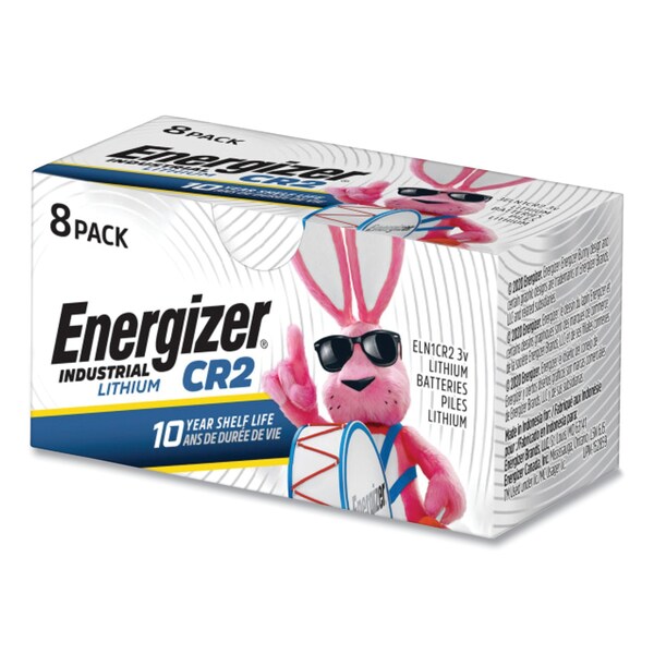 Energizer Industrial Lithium CR2 Photo Battery, 3 V, PK8 - ELN1CR28