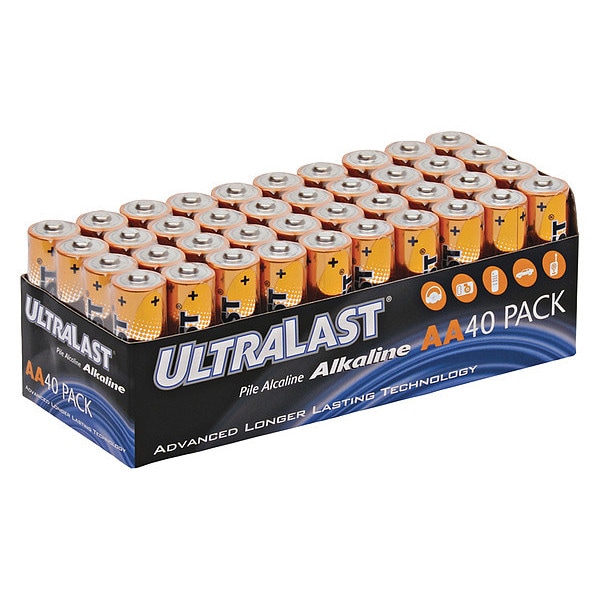 Ultralast Ultralast UL40AAVP General Purpose Battery - For Multipurpose - AA - 40 Pack - UL40AAVP